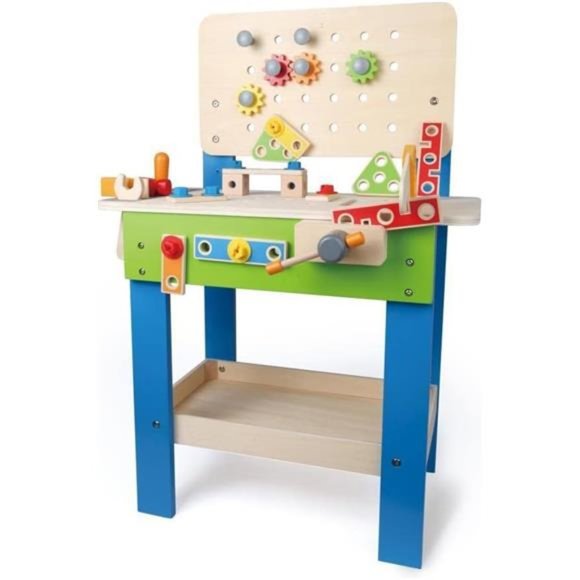 Master Workbench | Award Winning Kid's Wooden Tool Bench Toy Pretend Play - Picture 1 of 6
